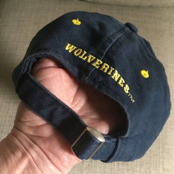 UNIVERSITY OF MICHIGAN UM HAT CAP BLUE LOW PROFILE ADJUSTABLE FIT DAD HAT - Picture 2 of 4